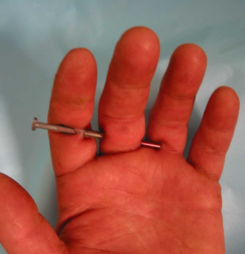 nail gun before operation