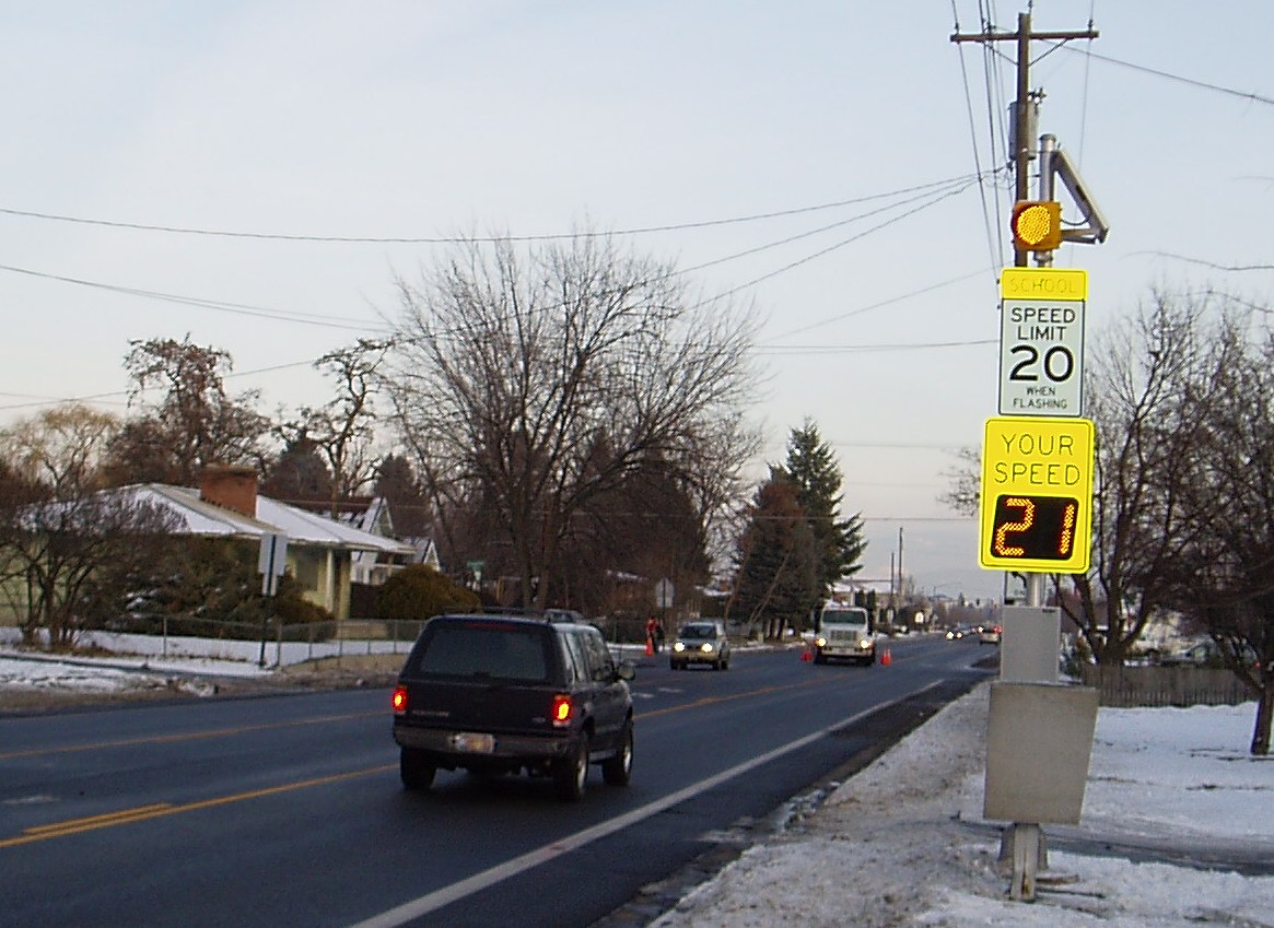 School Zone with Speed Sign