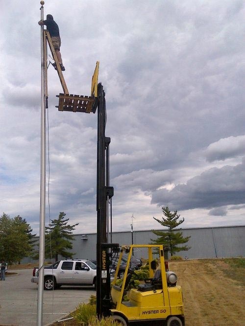 forklift flag