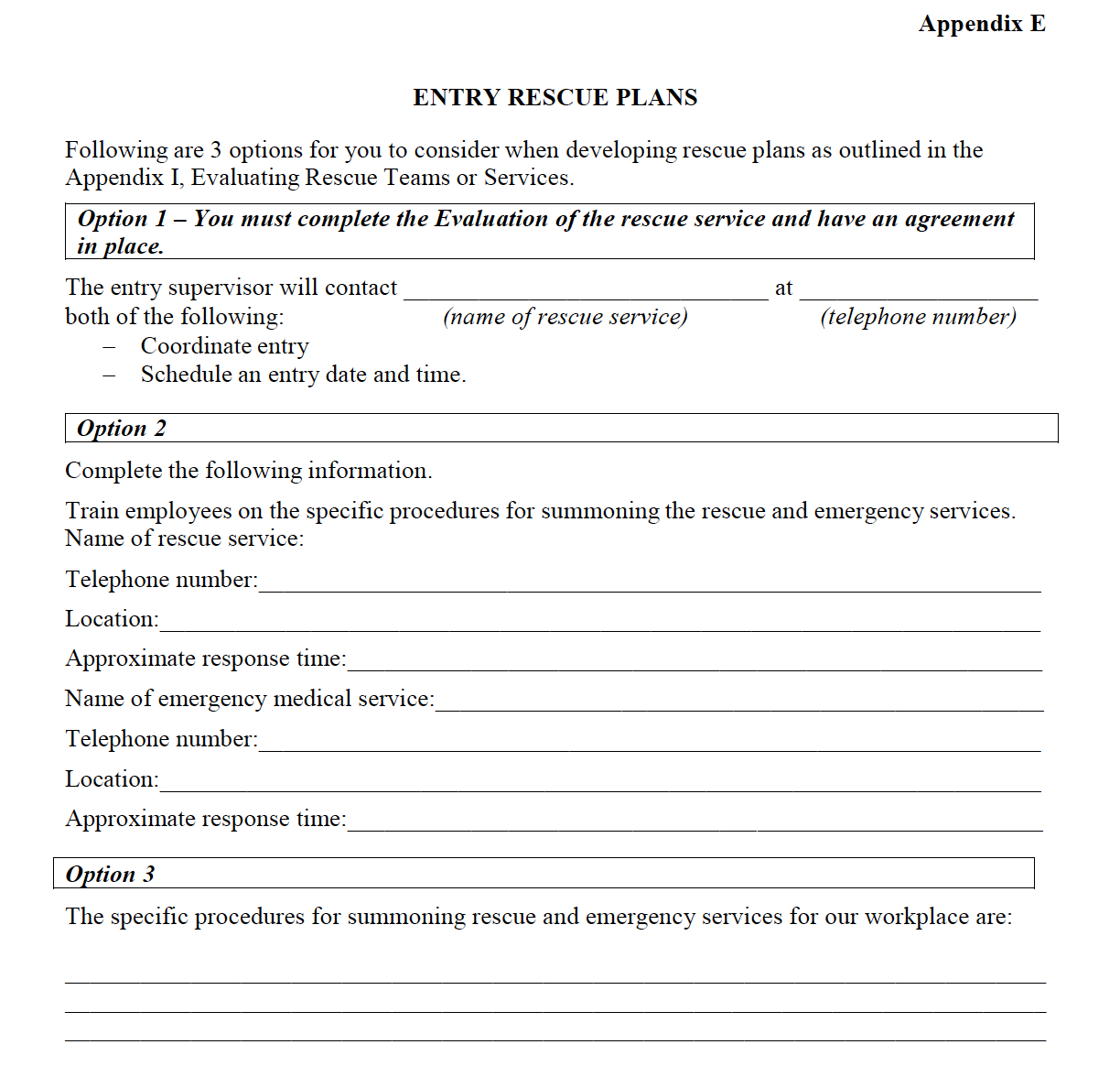 WA OSHA PRCS Rescue Plan Worksheet