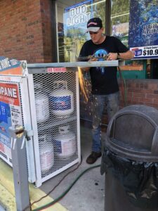 grinding over LPG exchange