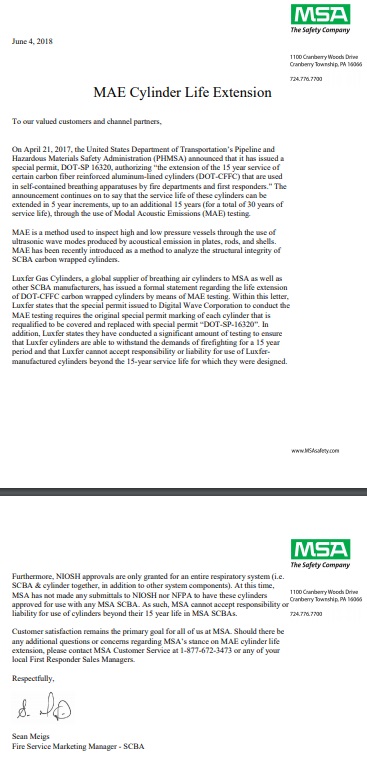 MSA MAE Letter