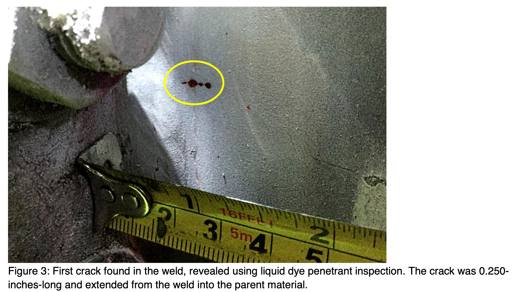 Figure 3 First Crack