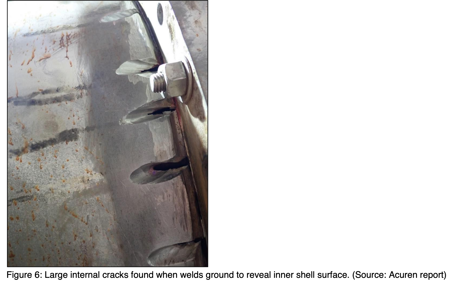 Figure 6 Large internal crack