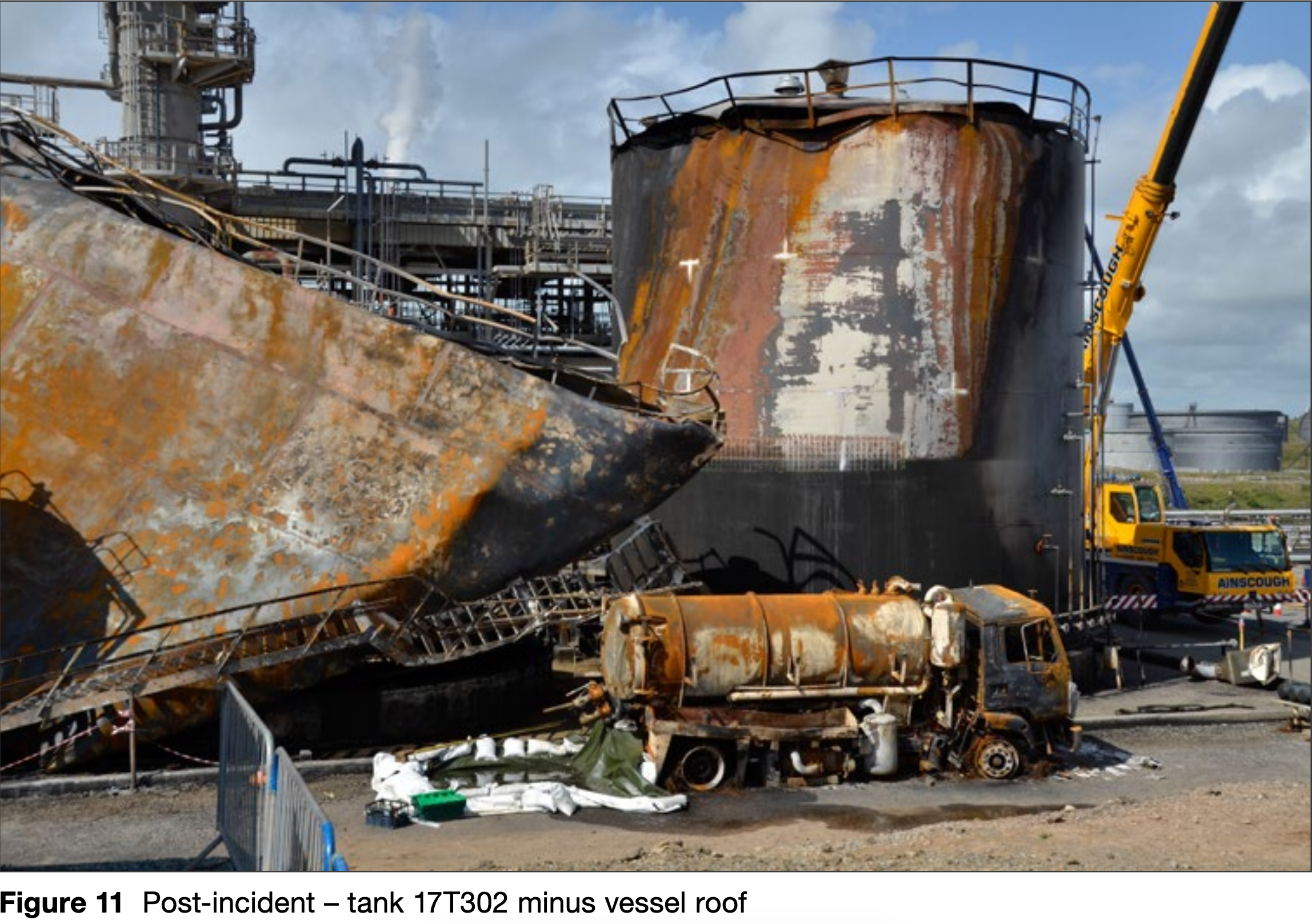 Flammable atm explosion tank Damage