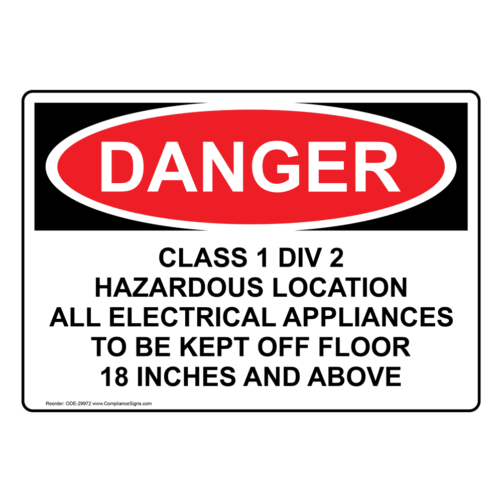 osha esd static sign ode 29972 1000