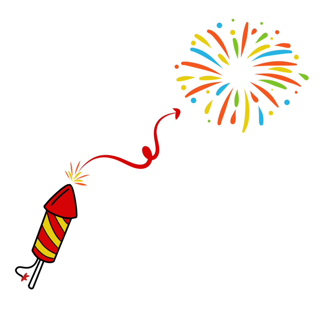Pngtreeillustration of rocket fireworks burst 5594959