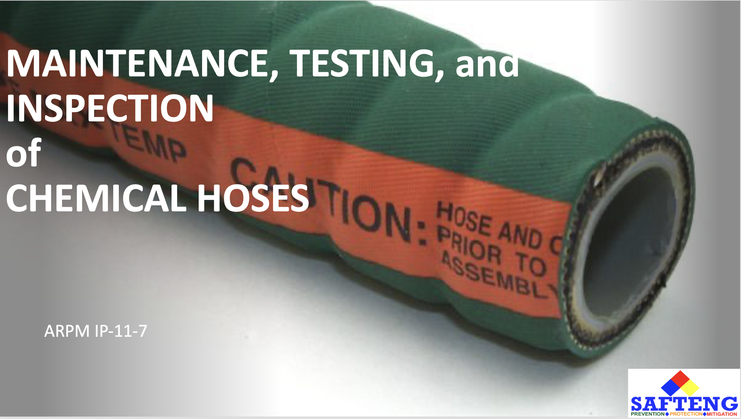 Chemical Hose Maint Testing Inspection