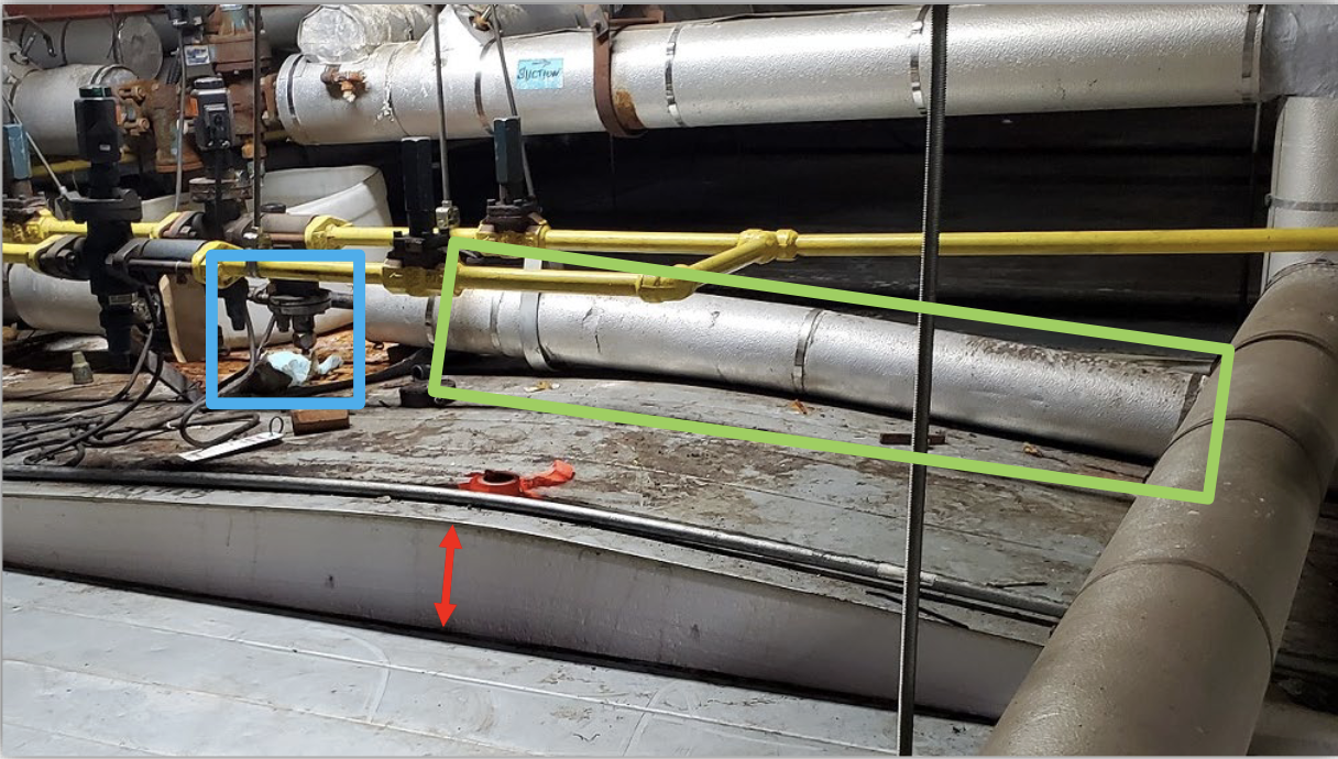 PIT hits ceiling causing NH3 leak in interstitial space 2