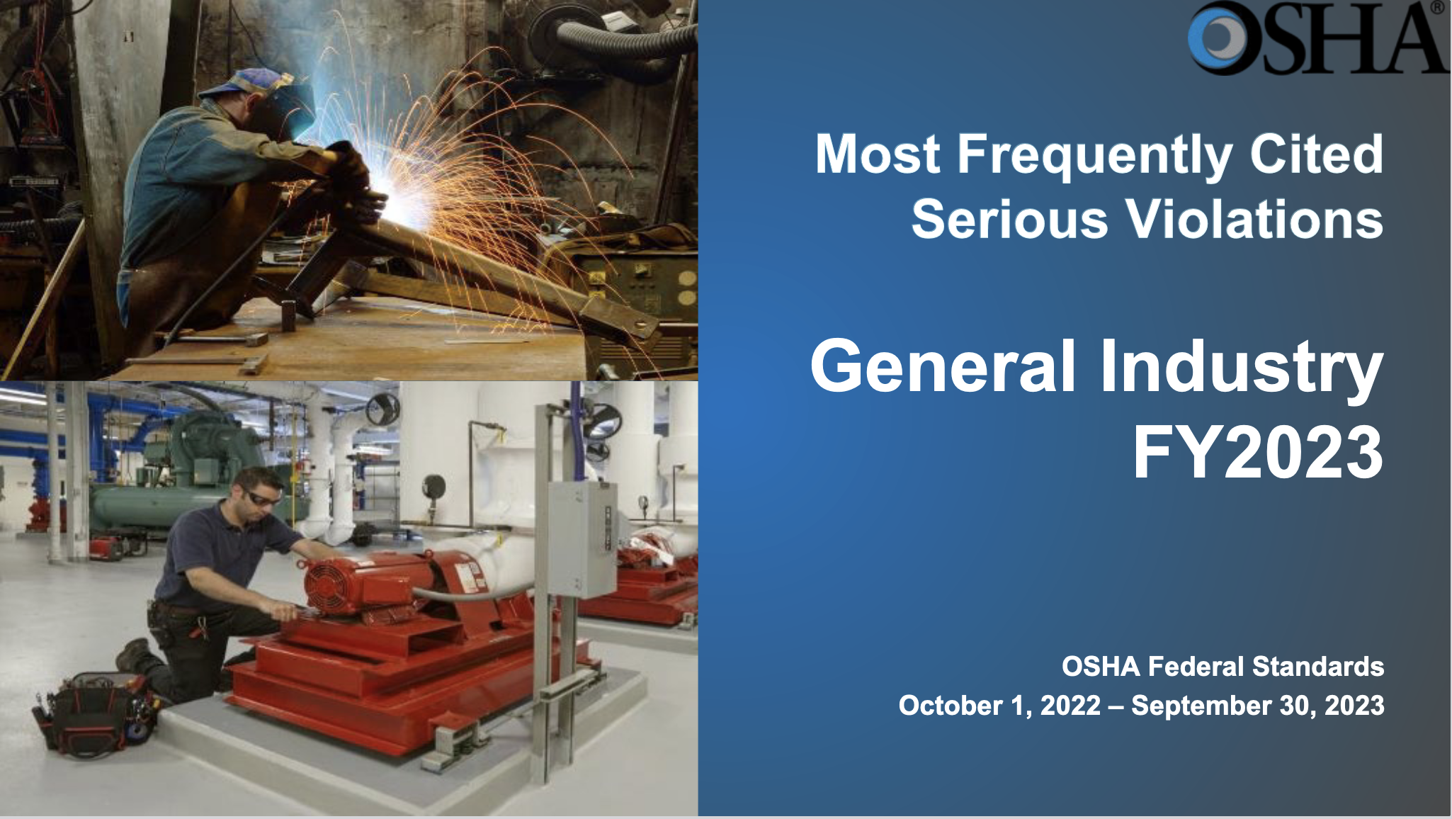 OSHA 2023 GI Most Frequenctly Cited