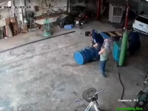 Cutting Used Drum Explosion