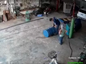 Cutting a Used Drum Causes an Explosion