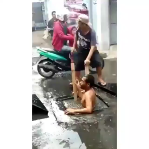 Scuba Diving Down A Clogged Storm Drain