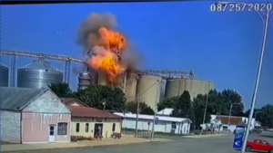 Combustible Dust Explosion at Grain Business Slow motion