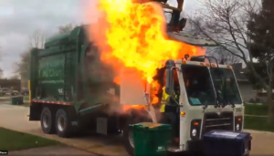 Garbage Truck Hydraulic Fire